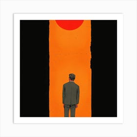 Man Looking At The Sun 1 Art Print