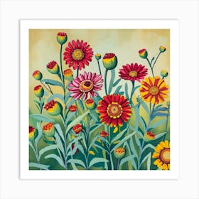 Daisy Field Art Print