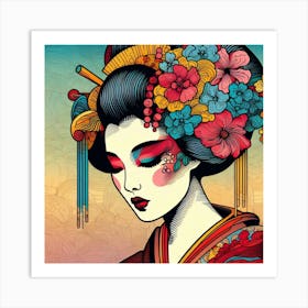 Japan Geisha Visual 58 Art Print