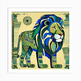 African Lion Art Print