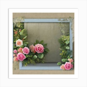 Roses In A Frame Art Print