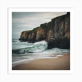 Cliffs And Waves Art Print