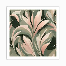 Abstract Floral Wallpaper 1 Art Print