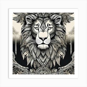 Lion Head 14 Art Print