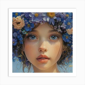 Flower Girl 6 Art Print