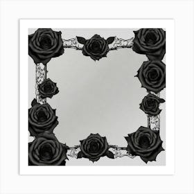 Black Roses 11 Art Print