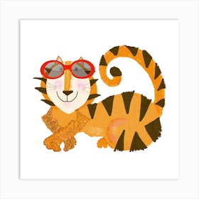 Tiger With Sunglasses Art Print