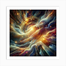 Radiant Mysterious Marble Light: Multicolor marble 2 Art Print