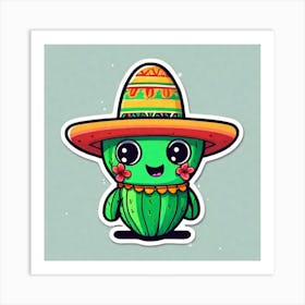 Cactus Sticker 17 Art Print