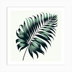 Tropical green palm leaf 5 Art Print