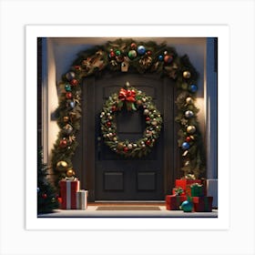 Christmas Door 71 Art Print