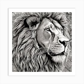 Lion Head 1 Art Print