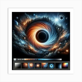 Galaxy With A Black Hole Art Print