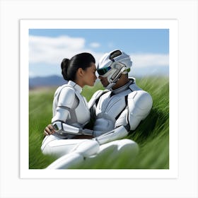 Robot Lovers Art Print