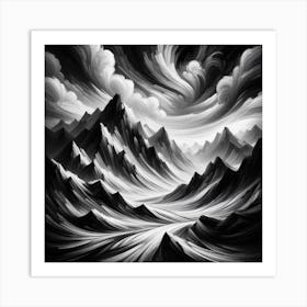 Black And White Painting Art Print