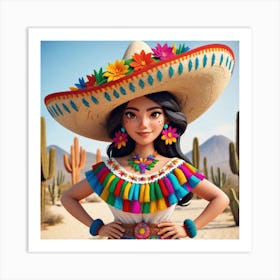 Mexican Girl 68 Art Print