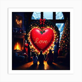 Christmas Heart Art Print