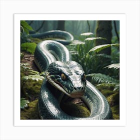 Snake In The Forest Art Print