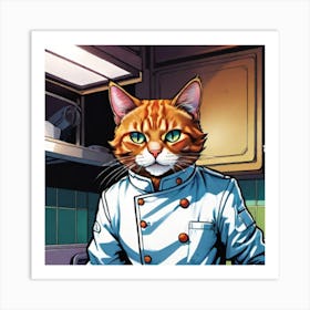 Chef Cat Art Print