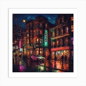 Night In The City Art Print