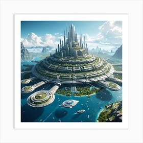 Futuristic City Art Print