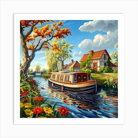 Calm on the Canal Art Print