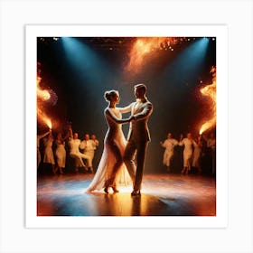 Dancers In Flames 6 Art Print