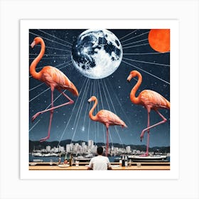 Flamingos 31 Art Print