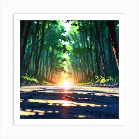 Road In The Forest Art Print