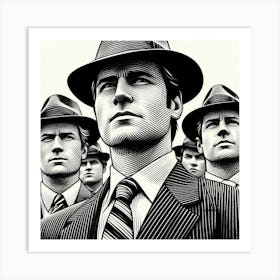 Group Of Men In Suits Art Print