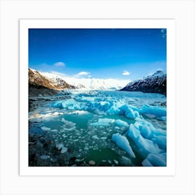 Firefly Glacier Glow Ice Icy Blue And White Glaciers, Highlighting Their Frozen Beauty 2 Poster