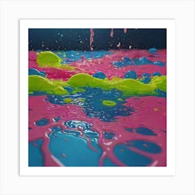 Paint Splashes Art Print