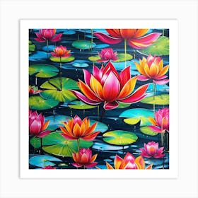 Lotus Lily 6 Art Print