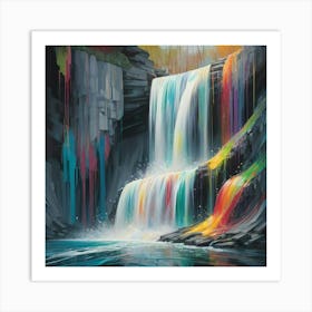 Rainbow Waterfall 3 Art Print