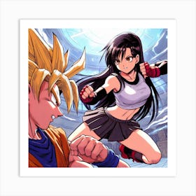 Tifa fighting in the Tournament of Power Art Print