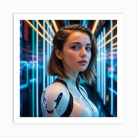 Futuristic Girl 11 Art Print