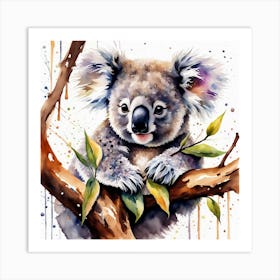 Fuzzy Koala (Watercolor) 2 Art Print