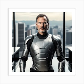 Futuristic Man In Armor 3 Art Print