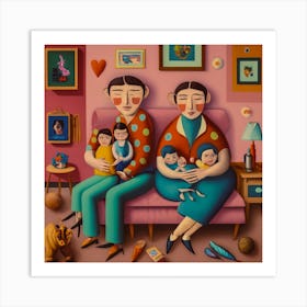 Family Of Four Art Print