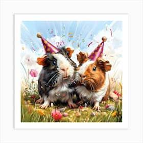 Party Guinea Pigs Art Print