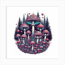 Magic Mushrooms 2 Art Print