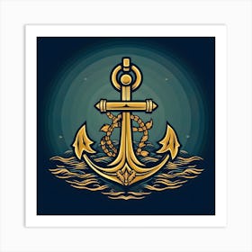 Anchor In The Sea 5 Art Print