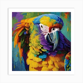 Colorful Parrot Art Print