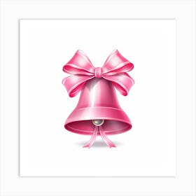 Pink Bell With Bow 2 Art Print