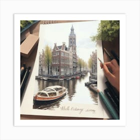 Amsterdam Canals Art Print