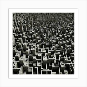 Black and White Abstract Art 177 Art Print