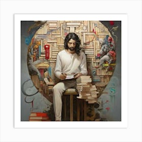 Book reader Art Print