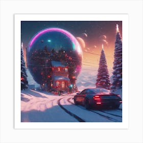 Christmas Scene Art Print