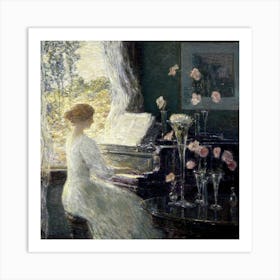 Woman At The Piano Art Print