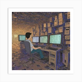 Computer Room 1 Art Print